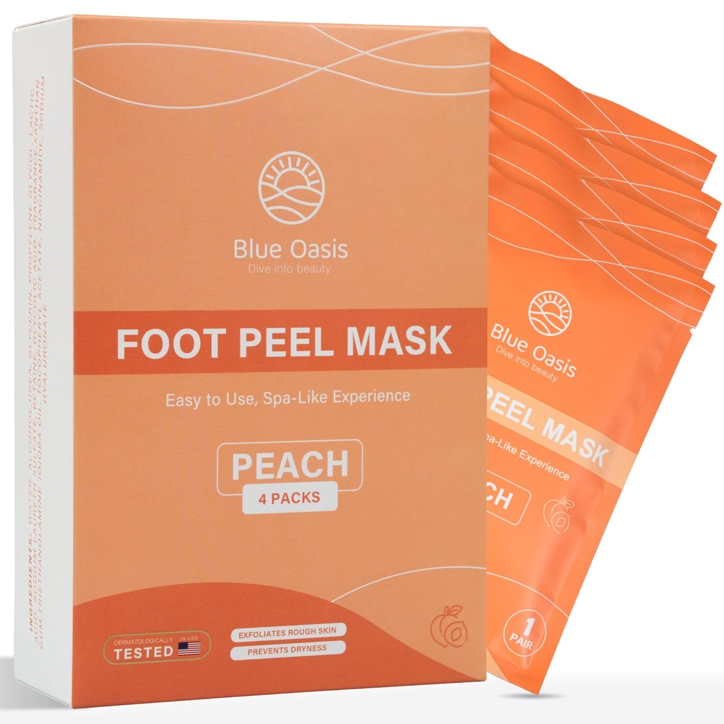Foot Peeling Mask - Exfoliating Foot Mask for Dry Cracked Feet