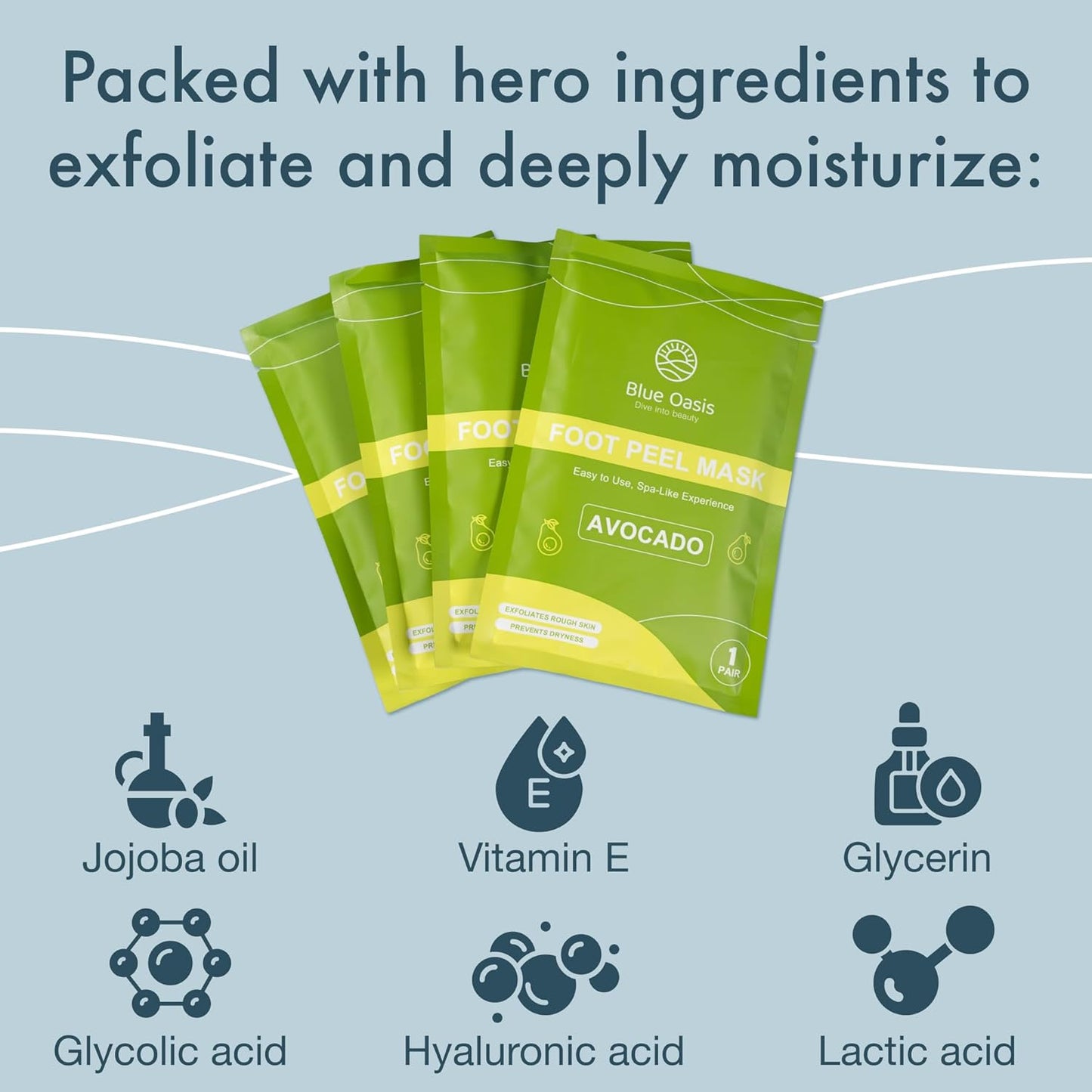 Foot Peeling Mask - Exfoliating Foot Mask for Dry Cracked Feet
