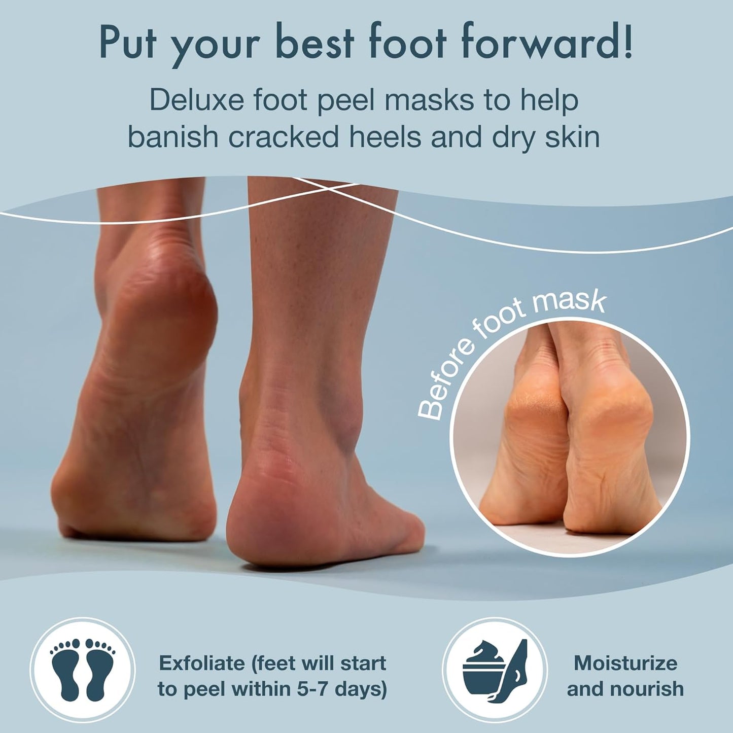 Foot Peeling Mask - Exfoliating Foot Mask for Dry Cracked Feet