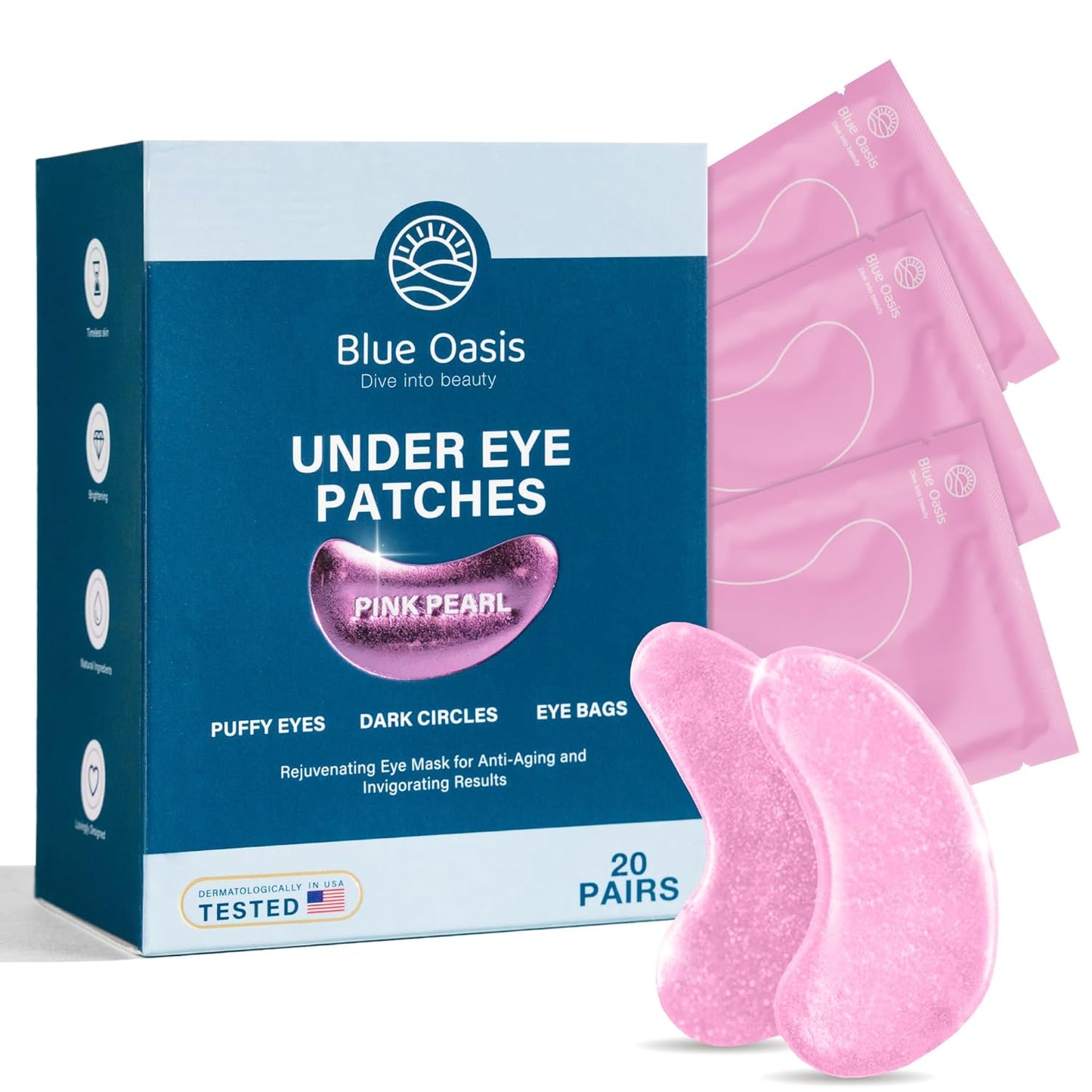 Under Eye Patches 20 Pairs Pink