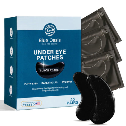 Under Eye Patches 20 Pairs Black Pearl