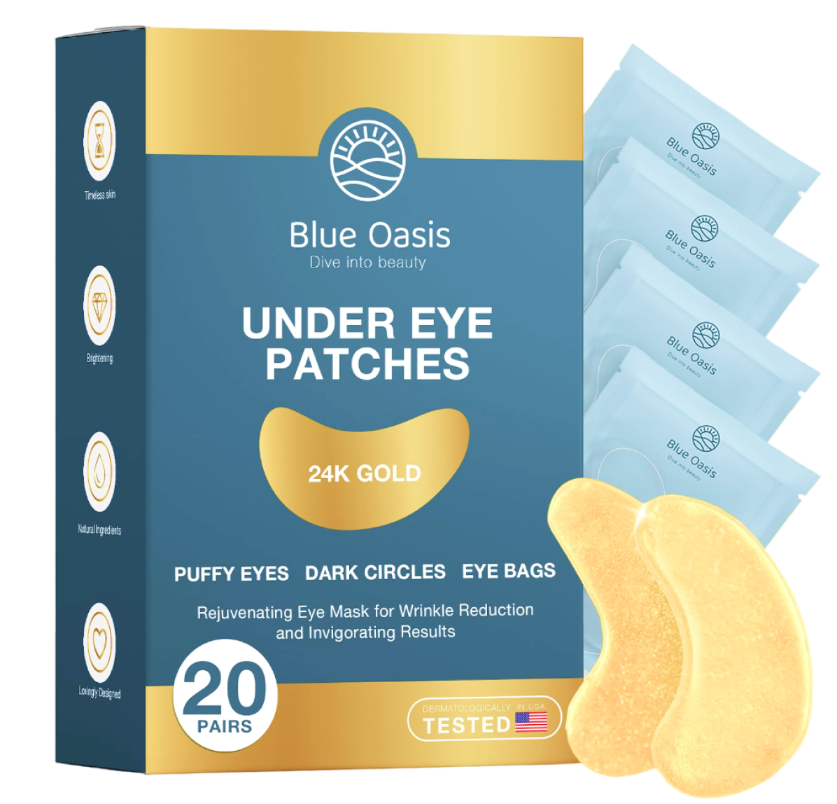 24k Gold Under Eye Mask Patches